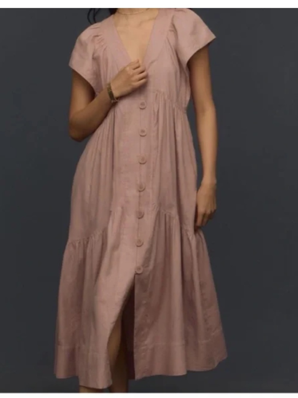 Anthropologie Rene Flutter Sleeve Dress Size M